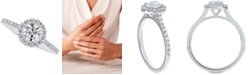 De Beers Forevermark Diamond Halo Engagement Ring (1 ct. t.w.) in 14K White Gold